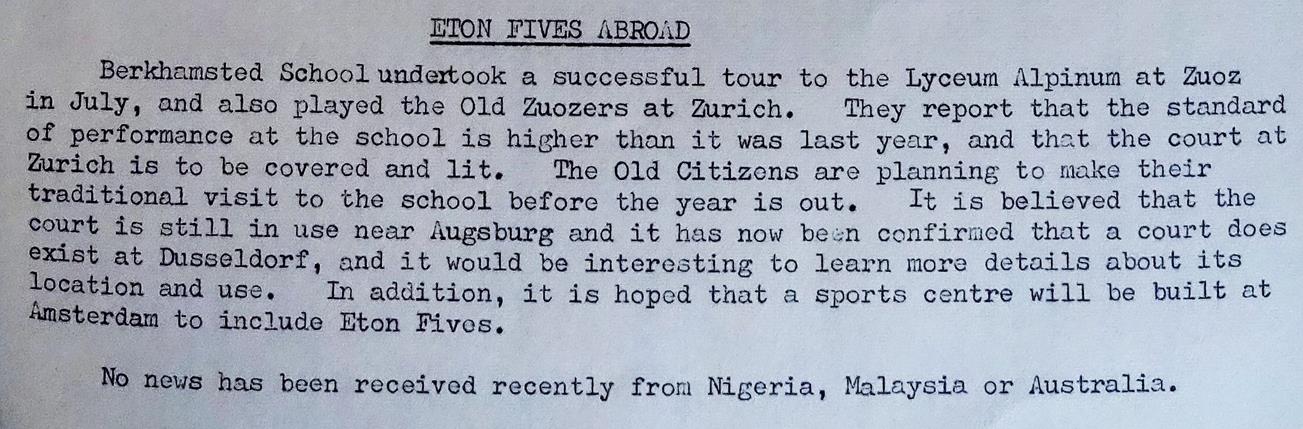 fives abroad 1970